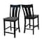 International Concepts Ava Solid Wood Counter Height Bar Stool - 24" Seat Height - Coal S75-132 - alternate 5